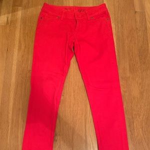 Red jeans size 0 -The Limited